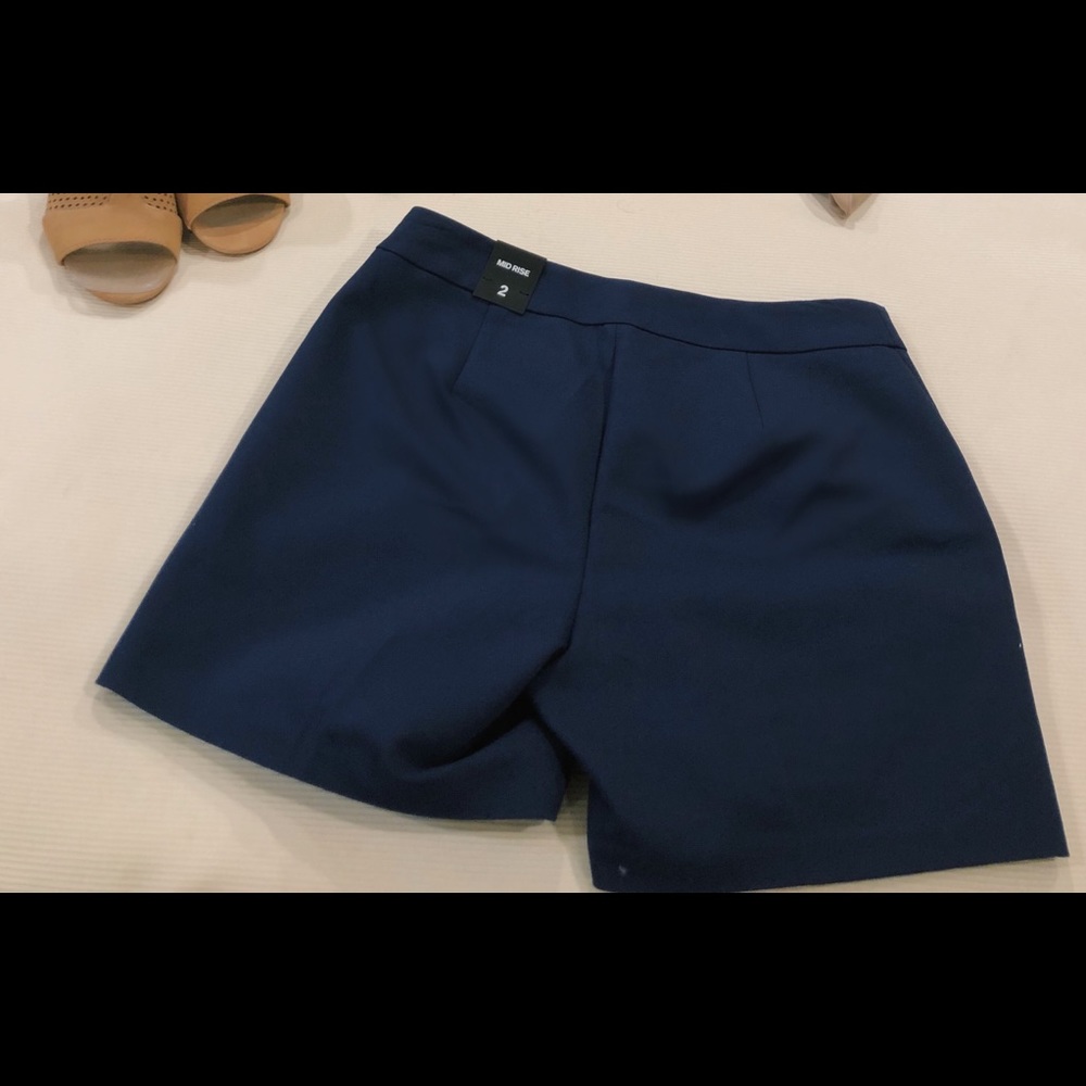navy blue mid rise express shorts